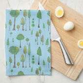 Mooie Waterverf bomen Theedoek (Quarter Fold)