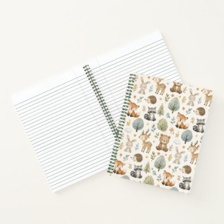 Mooie waterverf bosdieren patroon notitieboek