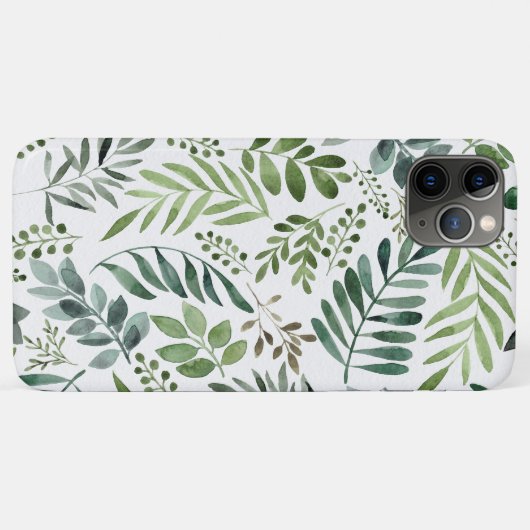 Mooie Waterverf Botanische bladeren Case-Mate iPhone Case (Achterkant (horizontaal))
