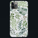 Mooie Waterverf Botanische bladeren Case-Mate iPhone Case<br><div class="desc">elegant met de hand geschilderd waterverf greenery bladeren patroon</div>