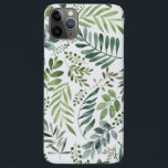 Mooie Waterverf Botanische bladeren Case-Mate iPhone Case<br><div class="desc">elegant met de hand geschilderd waterverf greenery bladeren patroon</div>