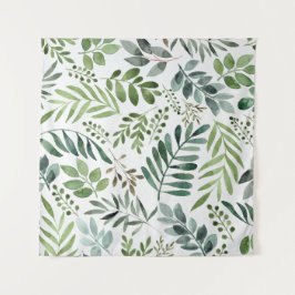 Mooie Waterverf Botanische bladeren Wandkleed