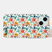 Mooie Waterverf botanische flora + monogram Case-Mate iPhone Case (Achterkant (horizontaal))