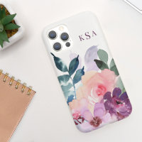Mooie Waterverf botanische flora + monogram