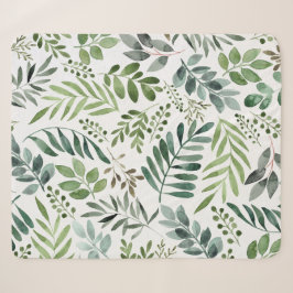 Mooie Waterverf botanische lederen patroon Sherpa Deken