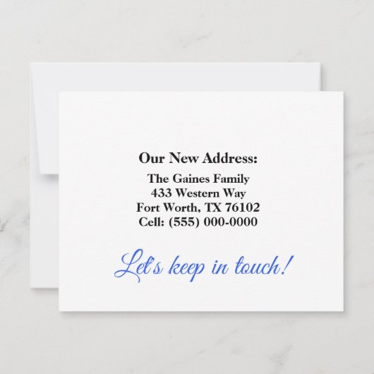 Mooie waterverf botanische verhuis aankondiging  (Achterkant)