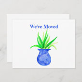 Mooie waterverf botanische verhuis aankondiging  (Voorkant / Achterkant)