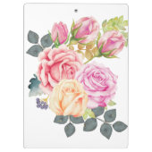 Mooie Waterverf Bouquet van Roze Rozen Klembord (Achterkant)