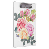 Mooie Waterverf Bouquet van Roze Rozen Klembord (Rechts)