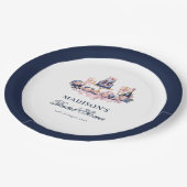 Mooie waterverf Bruidsdouche Persoonlijk Papieren Bordje (Gekanteld)