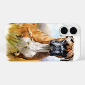 MOOIE WATERVERF BRUINE BOKSHOND IN HET VELD Case-Mate iPhone CASE (Achterkant (horizontaal))