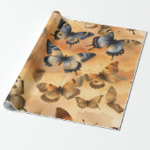 Mooie Waterverf Butterflies Cadeaupapier (Uitgerold)