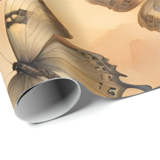 Mooie Waterverf Butterflies Cadeaupapier (Rol Hoek)