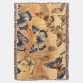 Mooie Waterverf Butterflies Deken (Voorkant Verticaal)