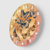 Mooie Waterverf Butterflies Grote Klok (Hoek)