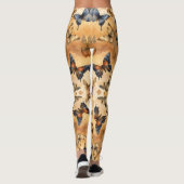 Mooie Waterverf Butterflies Leggings (Achterkant)