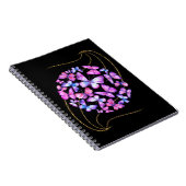 Mooie Waterverf Butterflies met Gold Bling Notitieboek (Rechterzijde)