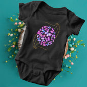 Mooie Waterverf Butterflies met Gold Bling Romper