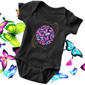 Mooie Waterverf Butterflies met Gold Bling Romper