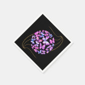 Mooie Waterverf Butterflies met Gold Bling Servet (Hoek)