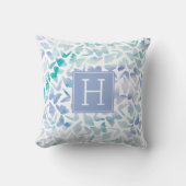Mooie Waterverf Butterflies Monogrammen Kussen (Voorkant)