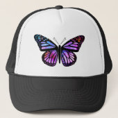 Mooie Waterverf Butterfly Art Paars Trucker Pet (Voorkant)