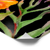 Mooie waterverf cacatau papegaai handtekening perfect poster (Hoek)