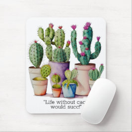 Mooie waterverf cacti cactus vetplanten in potten muismat