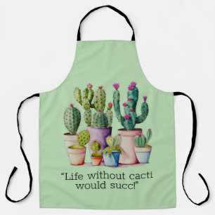 Mooie waterverf cactussen cactus vetplanten in pot schort