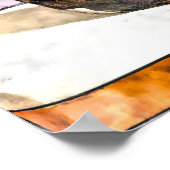 Mooie Waterverf Calico Cat Poster (Hoek)