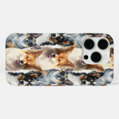 Mooie waterverf Corgi-hondpatroon Case-Mate iPhone Case (Achterkant (horizontaal))