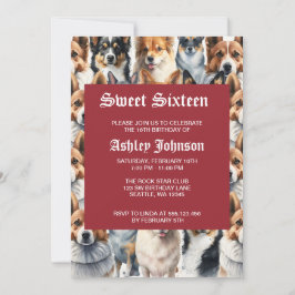Mooie waterverf Corgi-hondpatroon Kaart
