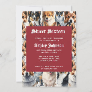 Mooie waterverf Corgi-hondpatroon Kaart