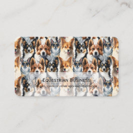 Mooie waterverf Corgi-hondpatroon Visitekaartje