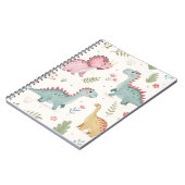 Mooie waterverf dinosauriernotitieboek voor kinder notitieboek (Linkerzijde)