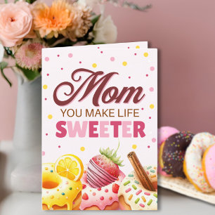 Mooie Waterverf Donut Mama Je Maakt Het Leven Zoet Kaart