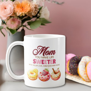 Mooie Waterverf Donut Mama Je Maakt Het Leven Zoet Koffiemok