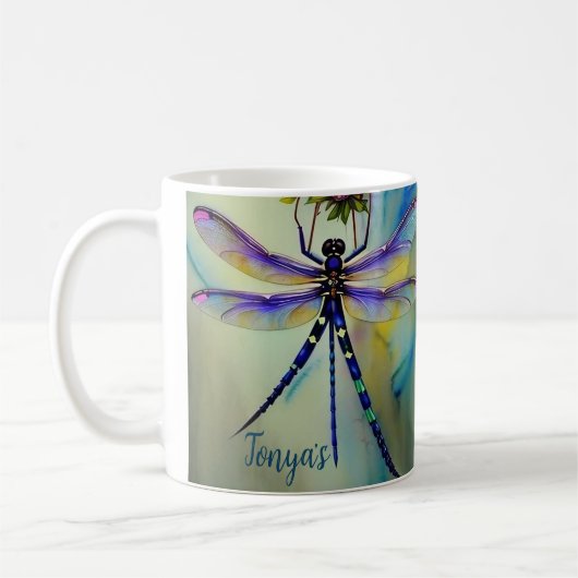 Mooie Waterverf Dragonfly, koffie-Mok Koffiemok (Links)