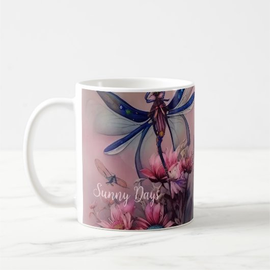 Mooie Waterverf Dragonfly, koffie-Mok Koffiemok (Links)