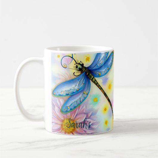 Mooie Waterverf Dragonfly, koffie-Mok Koffiemok (Links)
