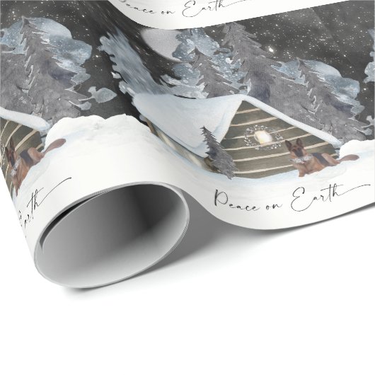 Mooie Waterverf Duitse feestdag in Shepherd  Cadeaupapier (Rol Hoek)