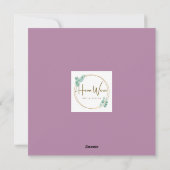 Mooie waterverf eend met wilde bloemen blanco  feestdagenkaart (Achterkant)