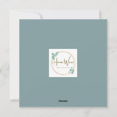 Mooie waterverf eend met wilde bloemen blanco feestdagenkaart (Achterkant)