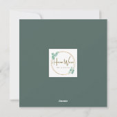 Mooie waterverf eend reflectie blanco  feestdagenkaart (Achterkant)