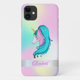 Mooie Waterverf Eenhoorn Holografische Ombre Case-Mate iPhone Case