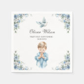 Mooie Waterverf Eerste Heilige Communie Servet (Voorkant)