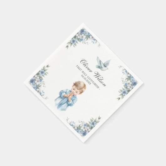 Mooie Waterverf Eerste Heilige Communie Servet (Hoek)