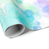 Mooie Waterverf Effect Wrapping Paper Cadeaupapier (Rol Hoek)