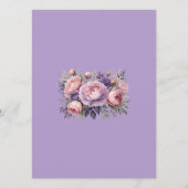 Mooie Waterverf Elegant Bloemen Trouwmenu Menu (Achterkant)