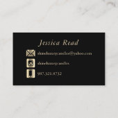 Mooie Waterverf en gouden Visitekaartje (Achterkant)